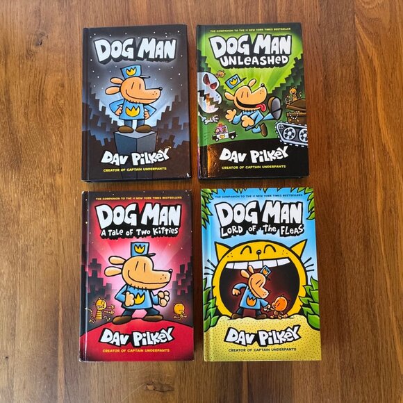 DOG MAN Book Bundle Set of 8 Hardcover Books By Dav Pilkey EUC Graphic Novels - Picture 2 of 5